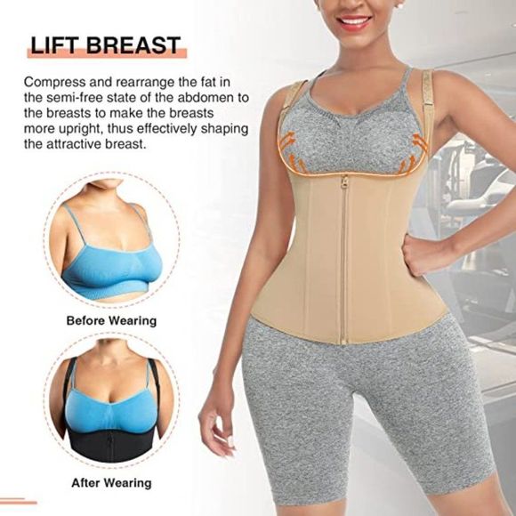 FeelinGirl Waist Trainer for Women Corset Vest Cincher Trimmer Tank Body Shaper - Picture 4 of 4